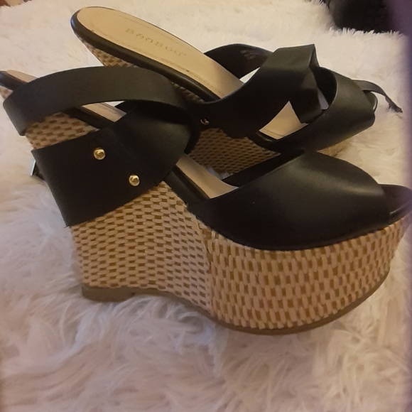 BAMBOO Shoes - Bamboo black 🖤🖤🤎 and tan shoe